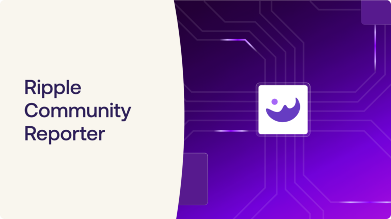 Ripple Community Reporter – promotional graphic announcing the launch of a new browser extension tool.