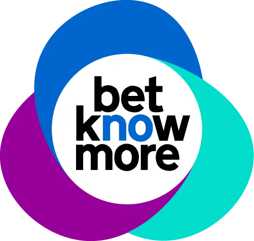 Bet-Know-More-logo Bet Know More logo: three overlapping circles in blue, purple and teal, with the charity name in the centre.